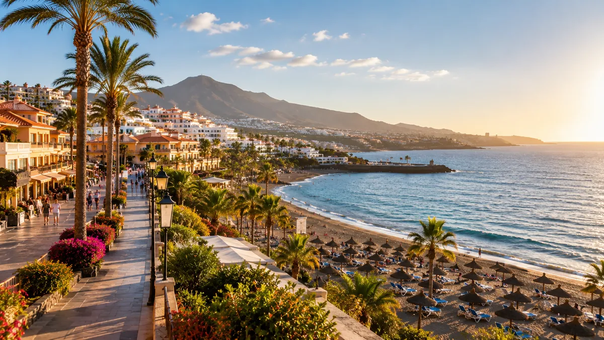 Costa Adeje resort and beach in southern Tenerife