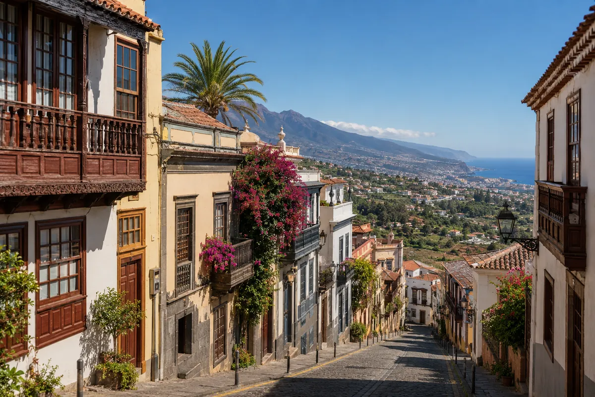The historic town of La Orotava above Puerto de la Cruz
