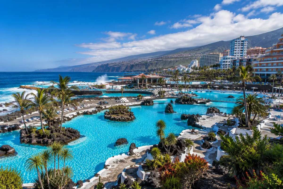 Lago Martianez lido designed by Cesar Manrique in Puerto de la Cruz