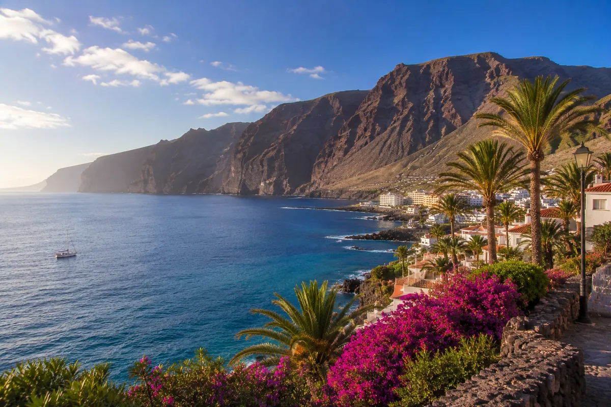 The towering sea cliffs of Los Gigantes on Tenerife's west coast