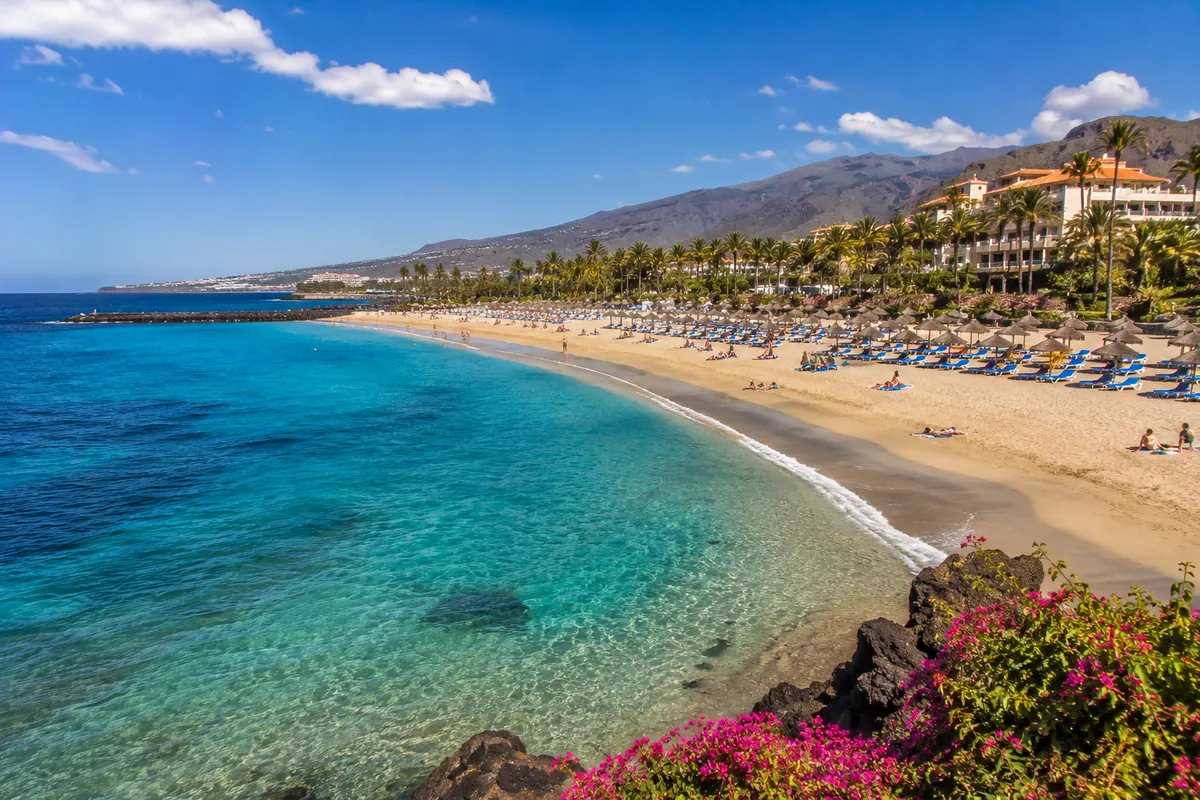 Playa del Camison beach in Playa de las Americas