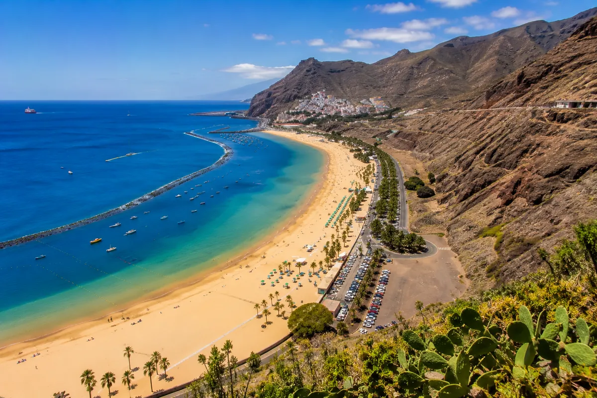 Playa de las Teresitas golden beach near Santa Cruz