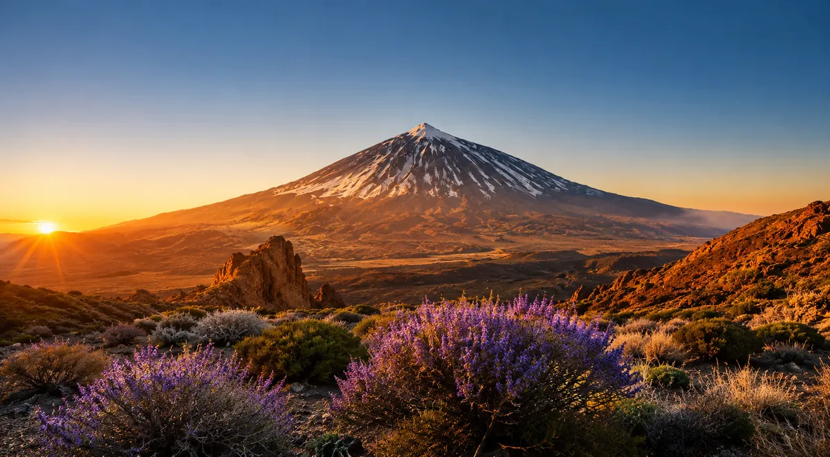 Mount Teide, Spain's highest peak, reached by car from Tenerife North